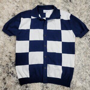 Oxknit Polo Men's Large Knit Shirt Sleeve Retro 70’s Hippie Soft Preppy Modern